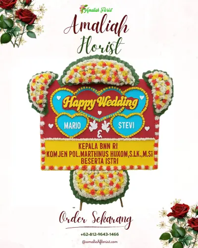 Karangan Papan Bunga Pernikahan di Plaju Ulu